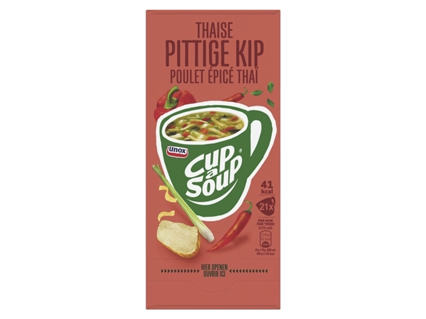 Een Cup-a-Soup Unox Thaise pittige kip 21x175ml koop je bij Continu Kantoor