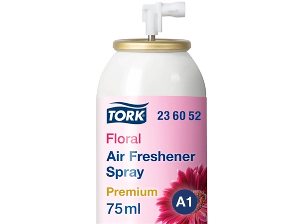 Een Luchtverfrisser Tork A1 spray met bloemengeur 75ml 236052 koop je bij VHK Kantoorartikelen