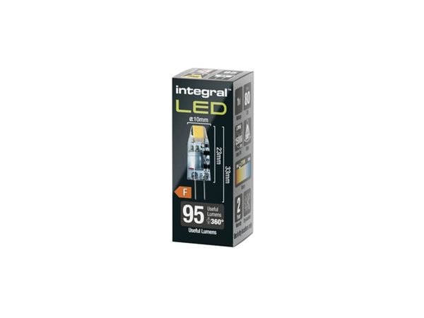 Een Ledlamp Integral GU4 2700K warm wit 1.1W 95lumen koop je bij Hoekmankantoorartikelen.nl