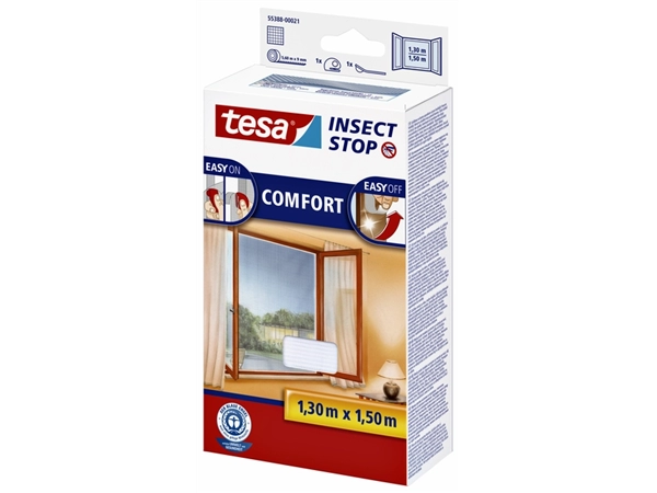 Een Insectenhor tesa® Insect Stop COMFORT raam 1,3x1,5m wit koop je bij Continu Kantoor