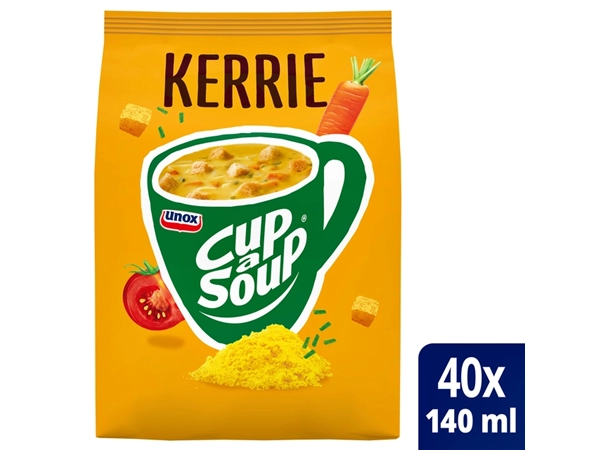 Een Cup-a-Soup Unox machinezak kerrie 140ml koop je bij Hoekmankantoorartikelen.nl