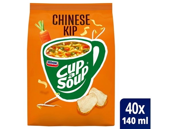 Een Cup-a-Soup Unox machinezak Chinese kip 140ml koop je bij VHK Kantoorartikelen