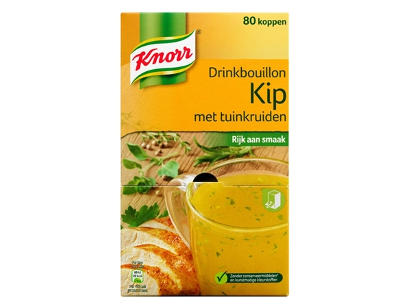 Een Drinkbouillon Knorr kip tuinkruiden 80 stuks koop je bij Hoekmankantoorartikelen.nl