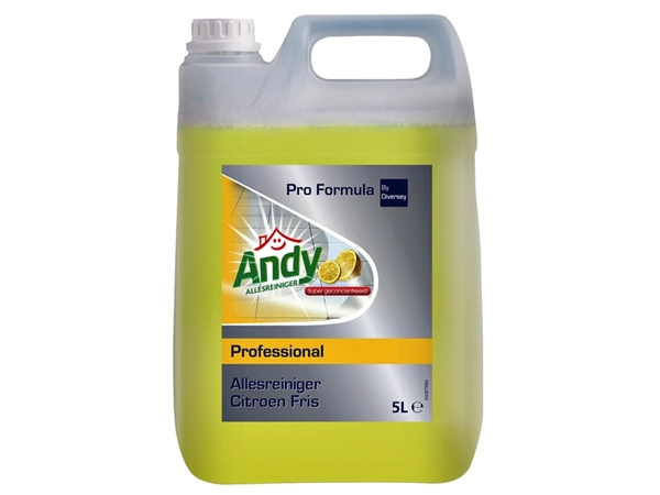 Een Allesreiniger Andy citroen fris 5 liter koop je bij VHK Kantoorartikelen