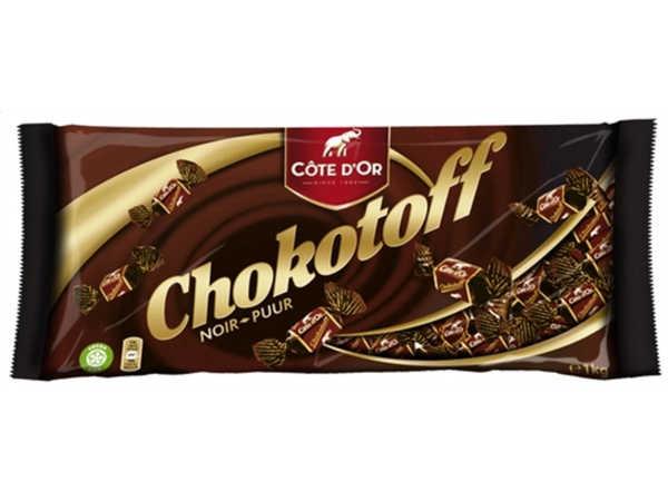 Een Chocolade Côte d'Or Chokotoff toffee puur 1 kilogram koop je bij VHK Kantoorartikelen