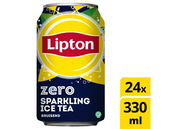 Een Frisdrank Lipton Ice Tea sparkling zero blik 330ml koop je bij VHK Kantoorartikelen