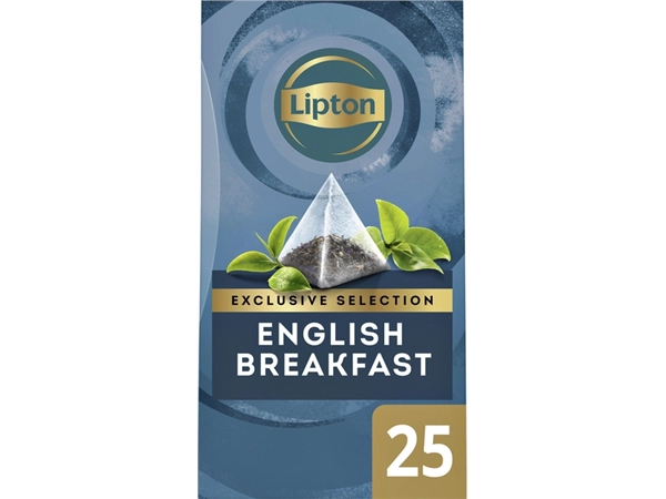 Een Thee Lipton Exclusive English breakfast 25x2gr koop je bij VHK Kantoorartikelen