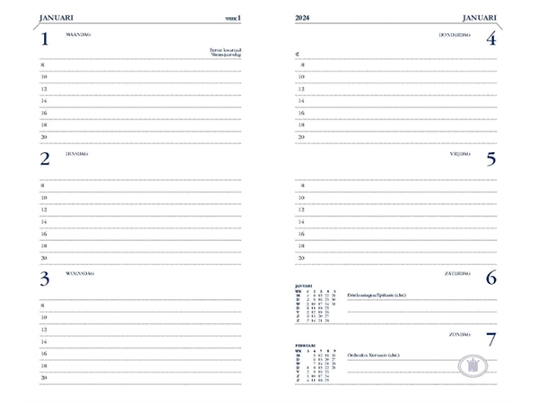 Een Agenda 2025 Ryam Memoplan 7 Mundior 7dagen/2pagina's zwart koop je bij Continu Kantoor