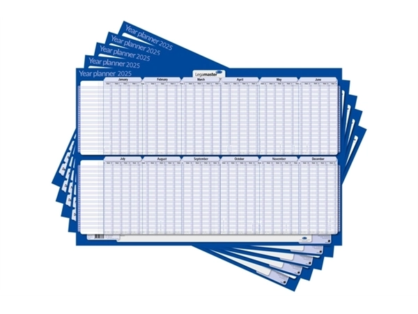 Een Projectplanner 2025 Legamaster 90x60cm horizontaal gelamineerd Engelstalig koop je bij Continu Kantoor