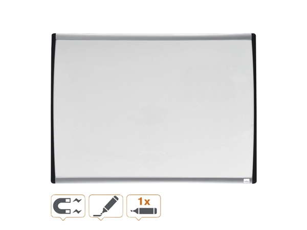 Een Whiteboard Nobo 58.5x43cm gewelfd koop je bij Continu Kantoor