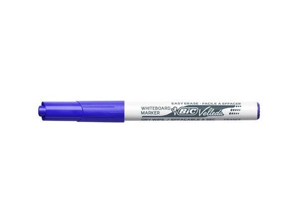 Een Viltstift Bic Velleda 1741 whiteboard rond medium blauw koop je bij Continu Kantoor