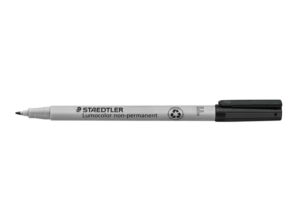 Een Viltstift Staedtler Lumocolor 316 non permanent F zwart koop je bij Continu Kantoor