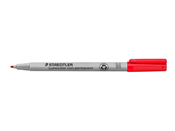 Een Viltstift Staedtler Lumocolor 315 non permanent M rood koop je bij VHK Kantoorartikelen