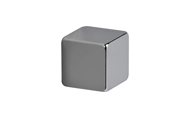 Een Magneet MAUL Neodymium kubus 10x10x10mm 3.8kg nikkel 4 stuks koop je bij Continu Kantoor