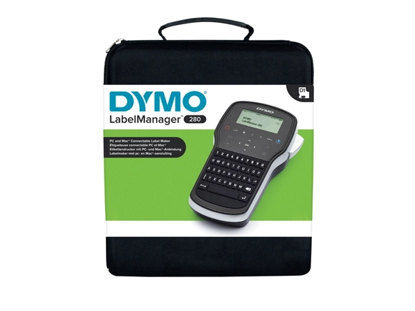 Een Labelprinter Dymo LabelManager 280 draagbaar qwerty 12mm zwart in koffer koop je bij VHK Kantoorartikelen