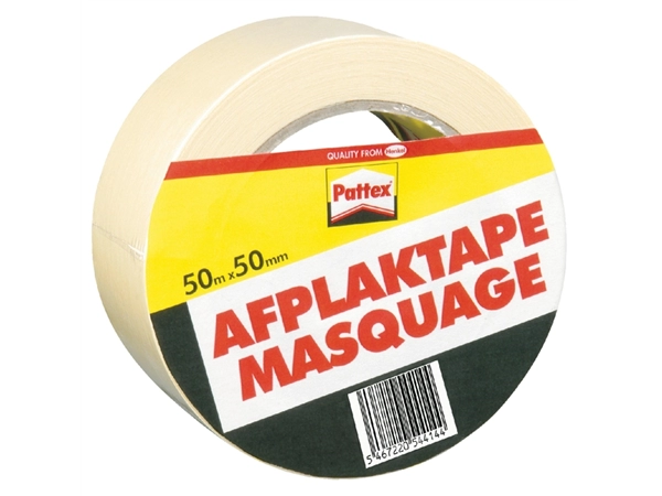 Een Afplaktape Pattex 50mmx50m creme koop je bij VHK Kantoorartikelen