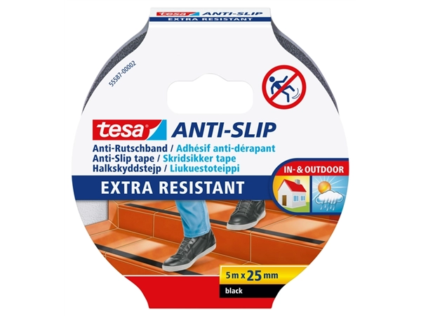 Een Anti-slip tape tesa® 5mx25mm zwart koop je bij VHK Kantoorartikelen