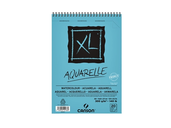 Een Aquarelblok Canson XL Aquarelle A5 20V 300gr spiraal koop je bij VHK Kantoorartikelen