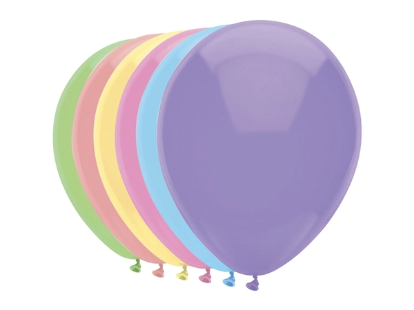 Een Ballon Haza uni 30cm 100 stuks pastel assorti koop je bij Sysdicom BV