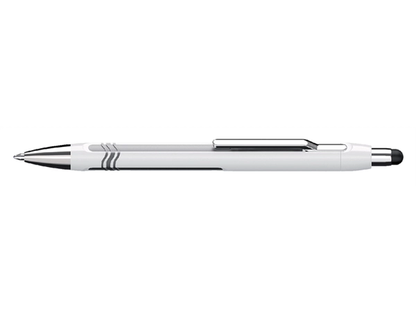 Een Balpen Schneider stylus Epsilon Touch extra breed wit/zilver koop je bij VHK Kantoorartikelen