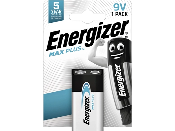 Een Batterij Energizer Max Plus 1x9v alkaline koop je bij VHK Kantoorartikelen