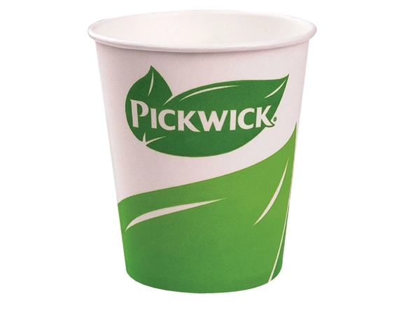 Een Beker Pickwick 250ml karton 100 stuks koop je bij Hoekmankantoorartikelen.nl