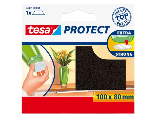 Een Beschermvilt tesa® Protect anti-kras 80x100mm bruin koop je bij VHK Kantoorartikelen