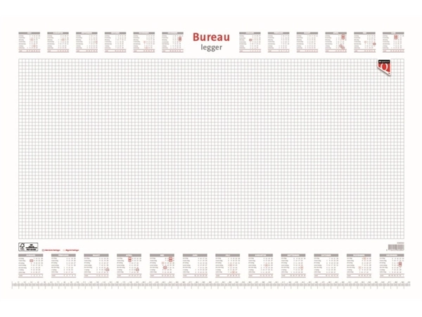 Een Bureau-onderlegblok 2025 Quantore ruit 56,5X36CM wit koop je bij VHK Kantoorartikelen