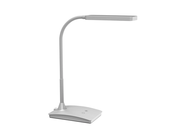 Een Bureaulamp MAUL Pearly LED colour vario dimbaar zilver koop je bij VHK Kantoorartikelen