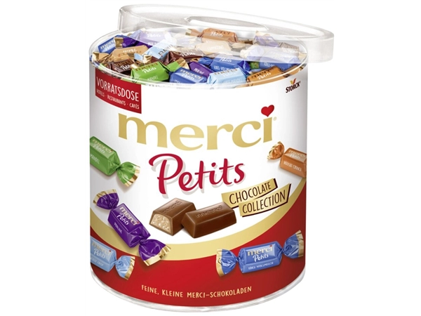 Een Chocolade Merci Petits pot 1 kilogram koop je bij Hoekmankantoorartikelen.nl