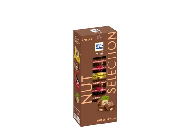 Een Chocolade Ritter Sport mini nut selection toren koop je bij VHK Kantoorartikelen