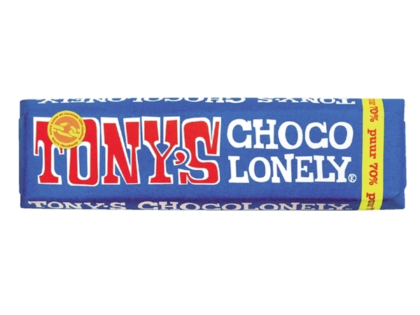 Een Chocolade Tony's Chocolonely puur reep 50 gr koop je bij VHK Kantoorartikelen