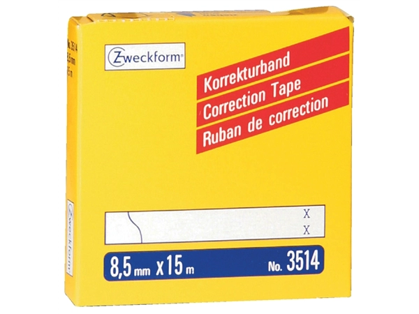 Een Correctietape Zweckform 3514 8.5mmx15m 2regels koop je bij VHK Kantoorartikelen