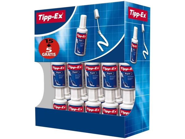 Een Correctievloeistof Tipp-ex Rapid foam 20ml valuepack à 15+5 gratis koop je bij VHK Kantoorartikelen