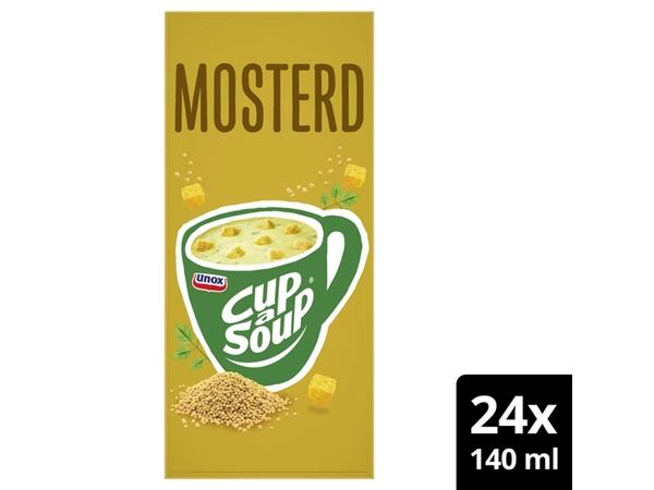 Een Cup-a-Soup Unox mosterd 24x140ml koop je bij VHK Kantoorartikelen