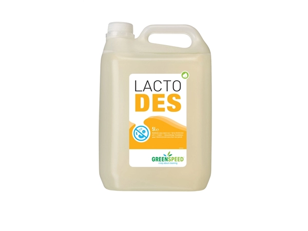 Een Desinfectiemiddel Greenspeed Lacto Des spray 5liter koop je bij VHK Kantoorartikelen