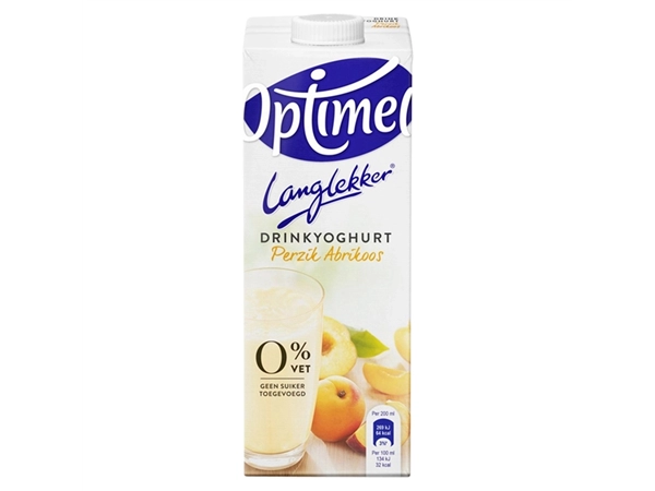 Een Drinkyoghurt Optimel Langlekker perzik abrikoos 1liter koop je bij VHK Kantoorartikelen