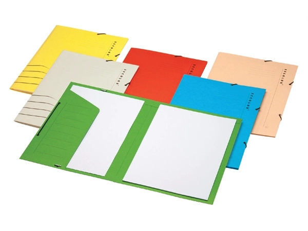 Een Elastomap Secolor Folio 100% gerecycled karton 250 gr Beige koop je bij Hoekmankantoorartikelen.nl