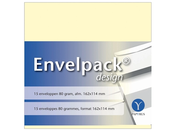 Een Envelop Papyrus Envelpack Design C6 114x162mm ivoor 894400 15 stuks koop je bij Hoekmankantoorartikelen.nl