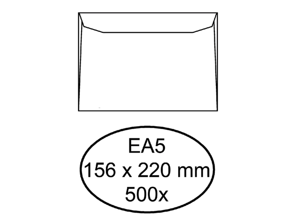 Een Envelop Quantore bank EA5 156x220mm wit 500 stuks koop je bij Hoekmankantoorartikelen.nl