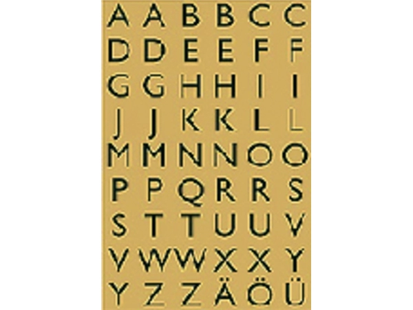 Een Etiket HERMA 4145 13x12mm letters A-Z zwart op goud koop je bij Hoekmankantoorartikelen.nl