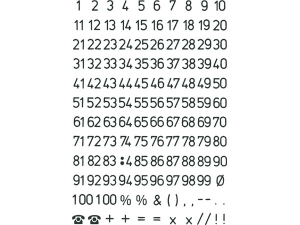 Een Etiket HERMA 4155 5mm getallen zwart op transparant koop je bij VHK Kantoorartikelen
