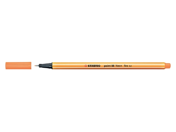 Een Fineliner STABILO point 88/054 fijn neon oranje koop je bij VHK Kantoorartikelen