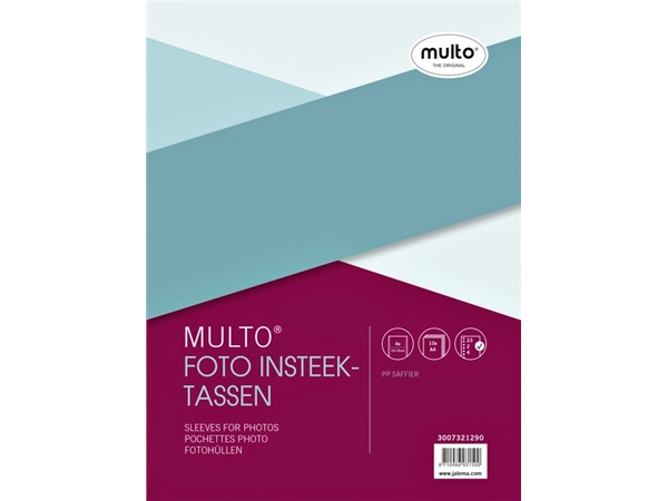 Een Fototas Multo A4 23-gaats 4-vaks 10X15cm PP transparant 10 stuks koop je bij VHK Kantoorartikelen