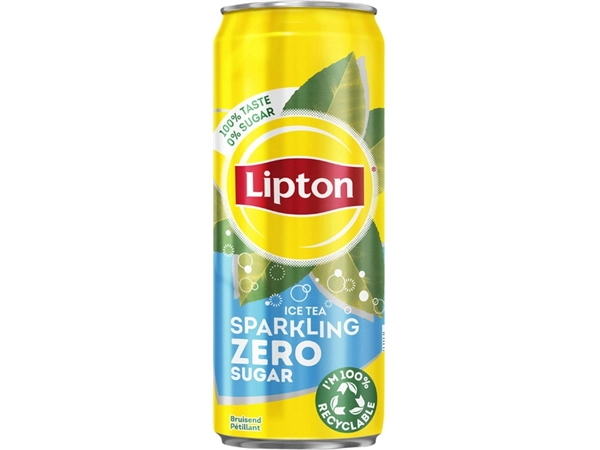 Een Frisdrank Lipton Ice Tea sparkling zero blik 330ml koop je bij Sysdicom BV