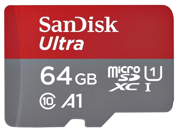 Een Geheugenkaart Sandisk MicroSDXC Ultra 64GB (140mb/s C10 - SDA UHS-I) koop je bij VHK Kantoorartikelen