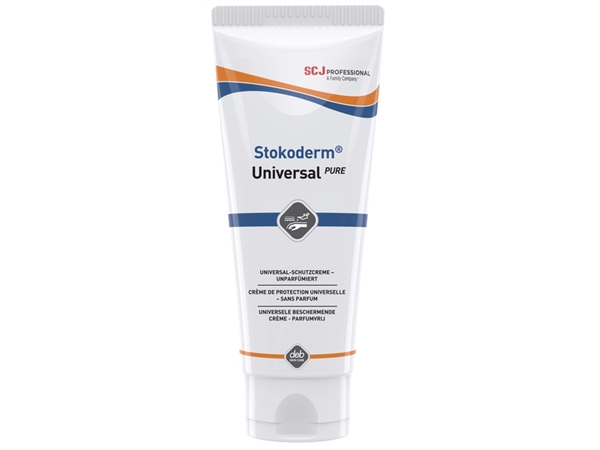 Een Handcrème SCJ Stokoderm Universal Pure parfumvrij 100ml koop je bij Hoekmankantoorartikelen.nl