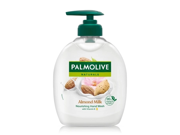 Een Handzeep Palmolive Amandel met pomp 300ml koop je bij VHK Kantoorartikelen