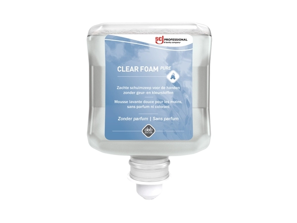 Een Handzeep SCJ Clear Foam Pure parfumvrij 1000ml koop je bij Hoekmankantoorartikelen.nl