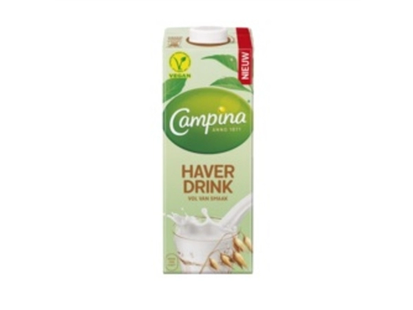 Een Haverdrink Campina plantaardig pak 1 liter koop je bij Hoekmankantoorartikelen.nl